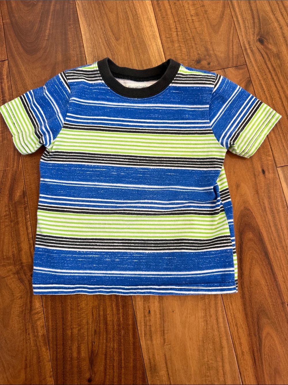 Garanimals Blue & Lime Striped Short Sleeve Tee